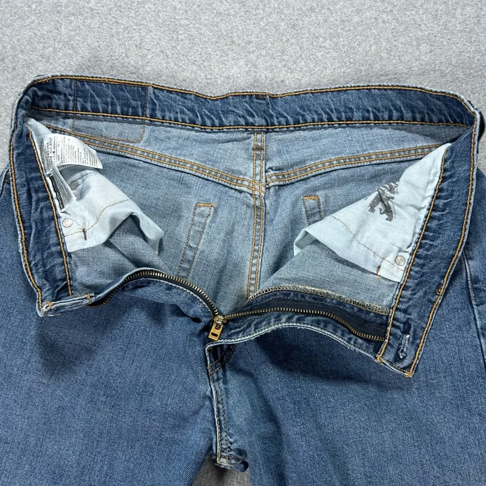 Levis Jeans 505 Mens 36x32 Blue Denim Straight Leg Casual Workwear